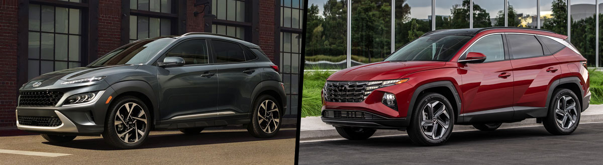 2022 Hyundai Kona vs 2022 Hyundai Tucson