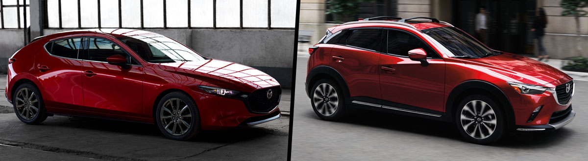 2019 Mazda3 Hatchback vs 2019 Mazda CX-3