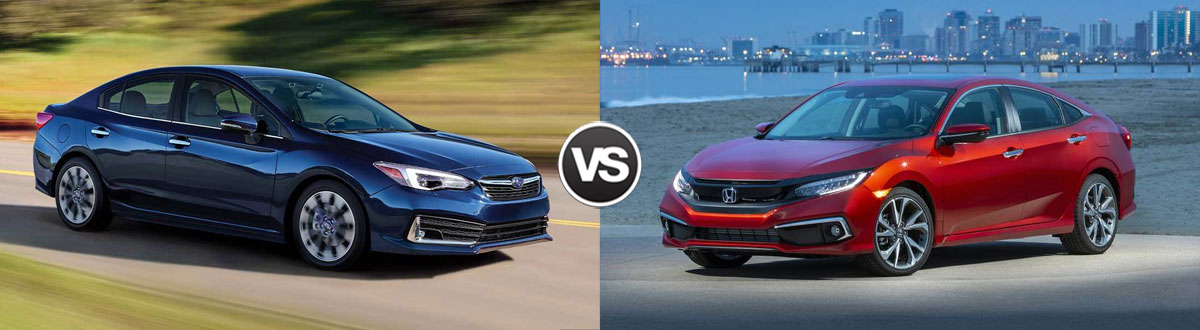 2020 Subaru Impreza vs 2020 Honda Civic