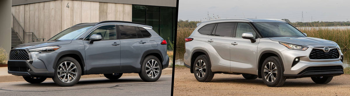 2022 Toyota Corolla Cross vs 2022 Toyota Highlander