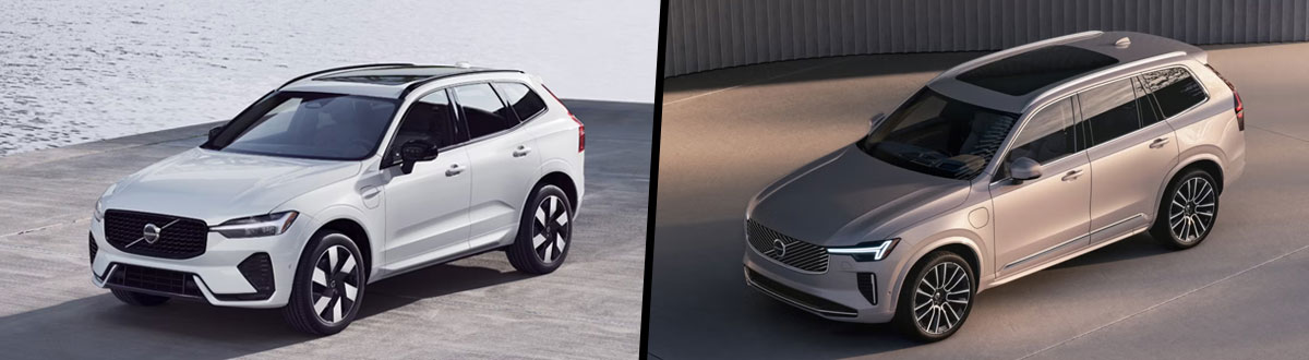 2025 Volvo XC60 plug-in hybrid vs 2025 Volvo XC90 plug-in hybrid