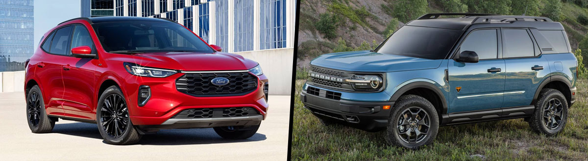 2023 Ford Escape vs 2023 Ford Bronco Sport