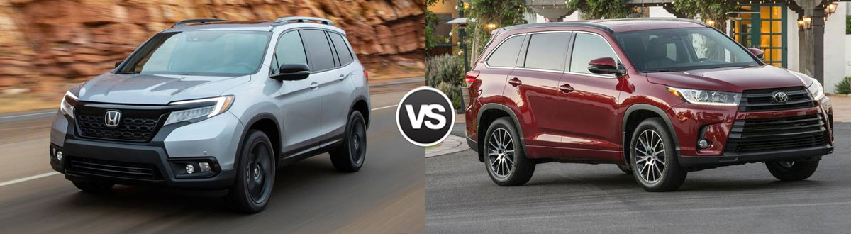 2019 Honda Passport vs 2019 Toyota Highlander
