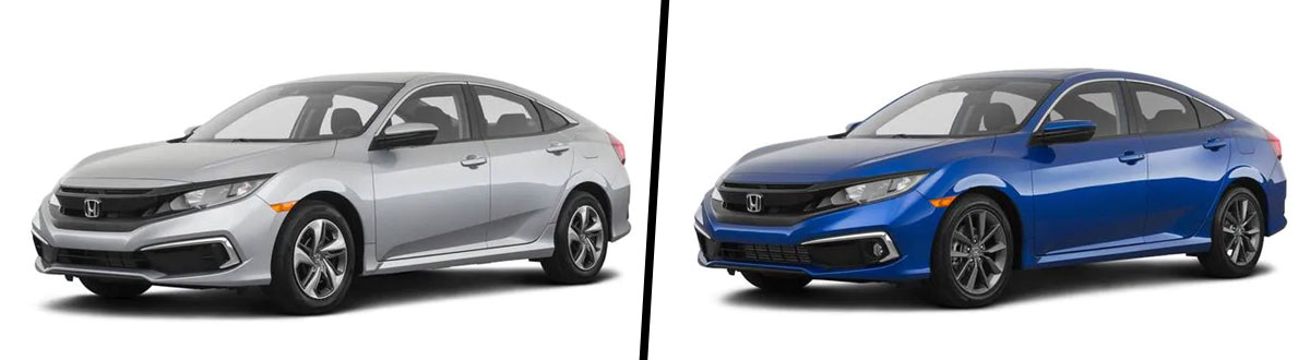 2021 Honda Civic LX vs 2021 Honda Civic EX