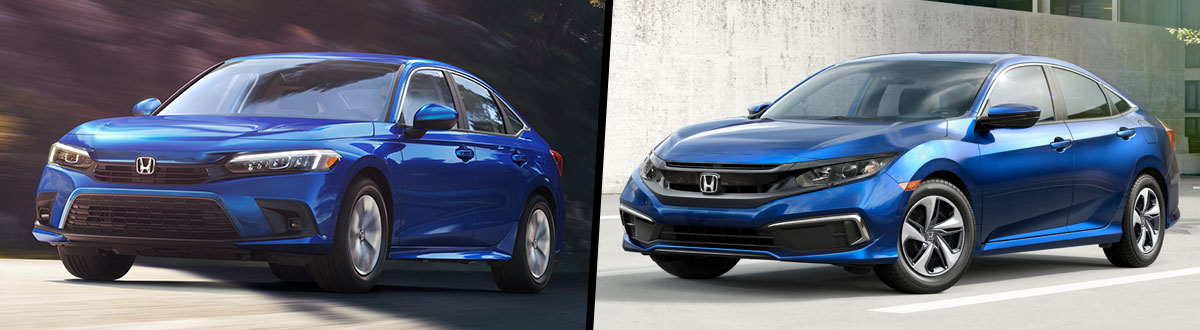 2022 Honda Civic vs 2021 Honda Civic