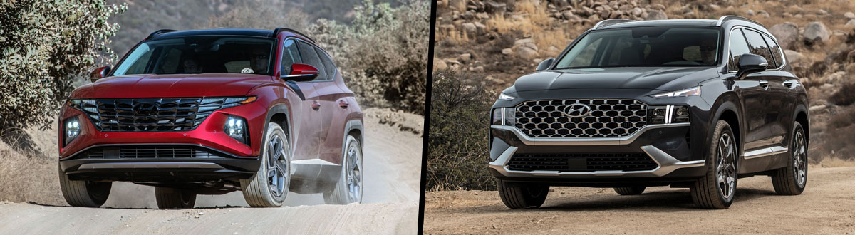 Compare 2022 Hyundai Tucson vs 2021 Hyundai Santa Fe Troy MI