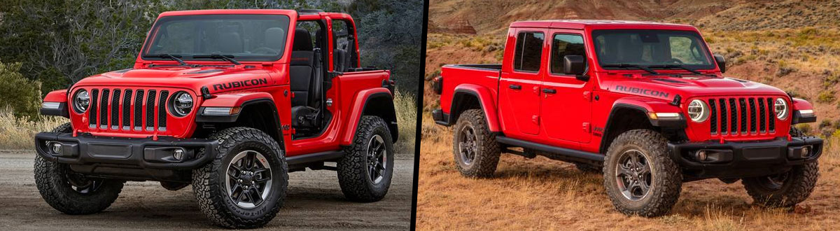 2020 Jeep Wrangler vs 2020 Jeep Gladiator