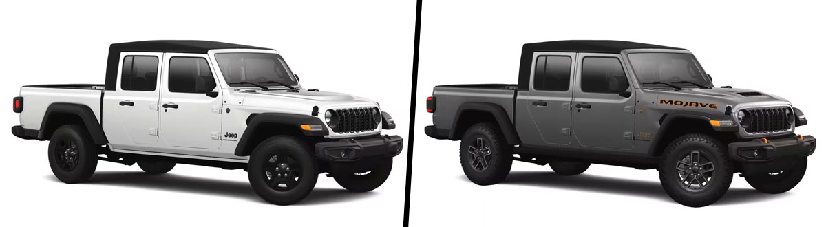 2025 Jeep Gladiator Sport vs 2025 Jeep Gladiator Mojave