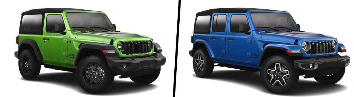 2025 Jeep Wrangler Sport S vs 2025 Jeep Wrangler Sahara