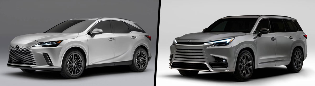 2025 Lexus RX 350h vs 2025 Lexus TX 500h