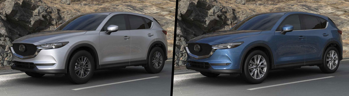 Mazda CX-5 Touring 2021 frente a Mazda CX-5 Grand Touring | Troya MI grand touring Mazda CX-5 Touring 2021 frente a Mazda CX-5 Grand Touring | Troya MI