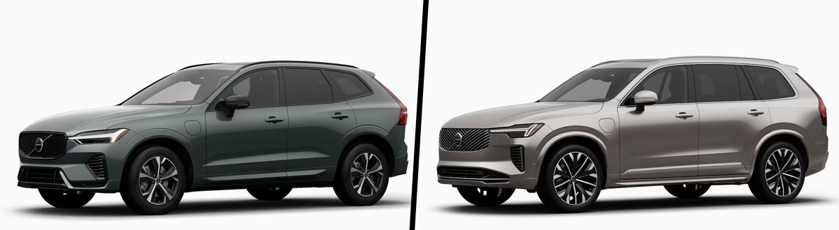 2026 Volvo XC60 plug-in hybrid vs 2026 Volvo XC90 plug-in hybrid